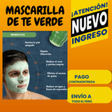 Mascarilla de té verde para la cara, barro de limpieza profunda, mascarilla de arcilla purificante de té verde para eliminar puntos negros, antiacné