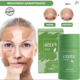 Mascarilla de té verde para la cara, barro de limpieza profunda, mascarilla de arcilla purificante de té verde para eliminar puntos negros, antiacné